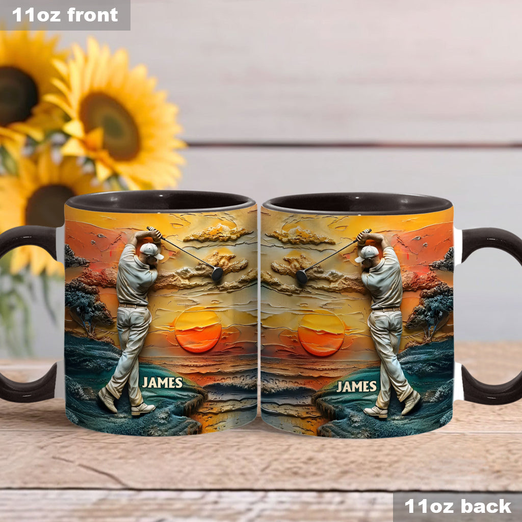 Golf Is My Life - Personalized Golf Accent Mug