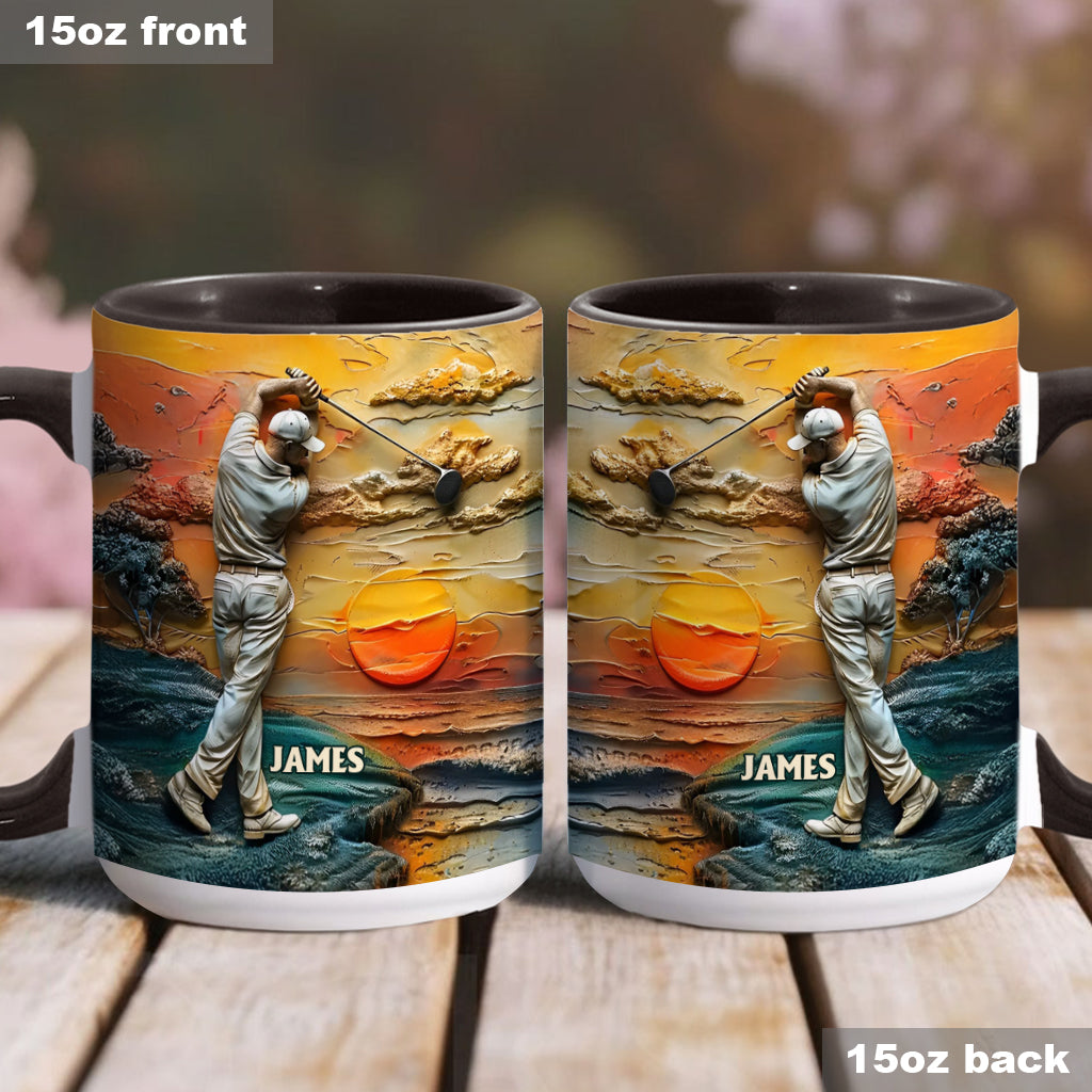 Golf Is My Life - Personalized Golf Accent Mug