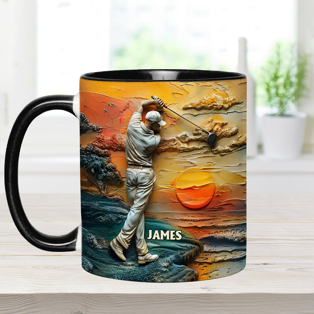 Golf Is My Life - Personalized Golf Accent Mug