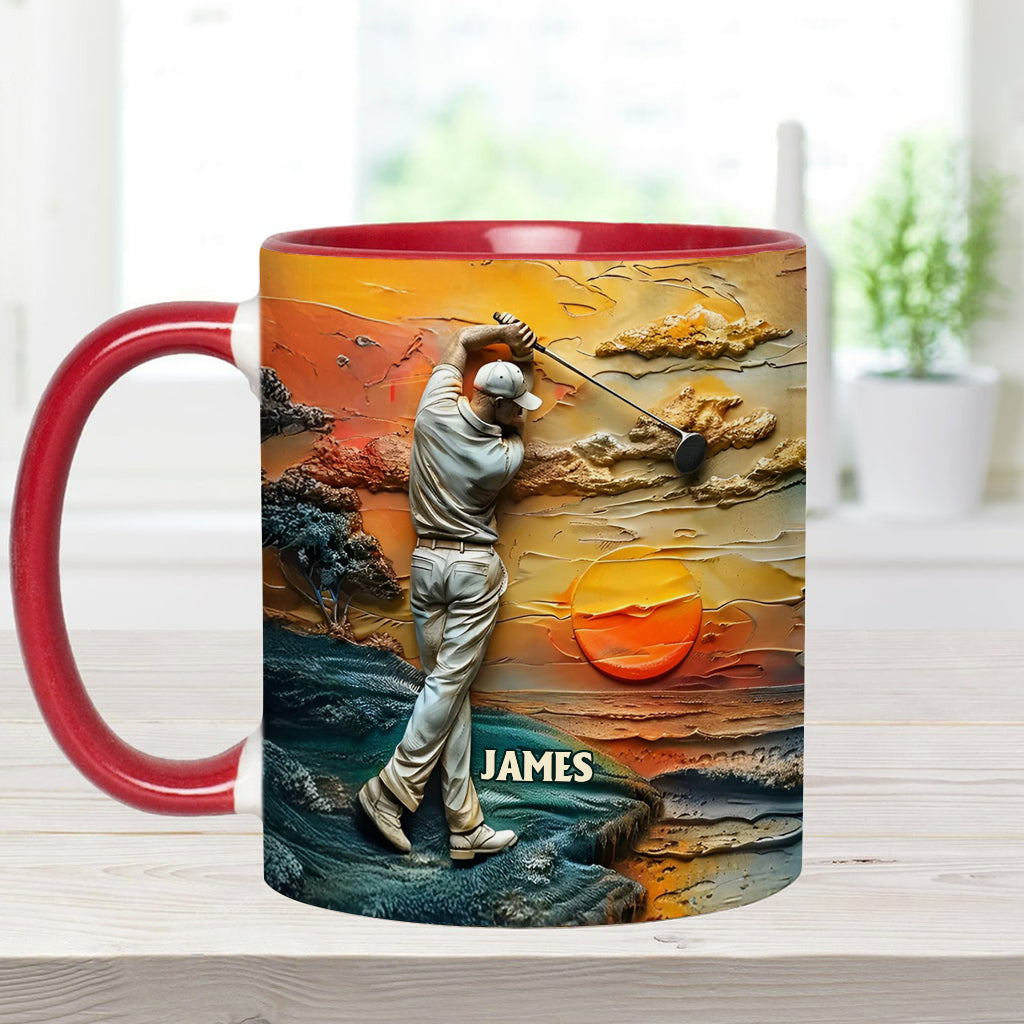 Golf Is My Life - Personalized Golf Accent Mug