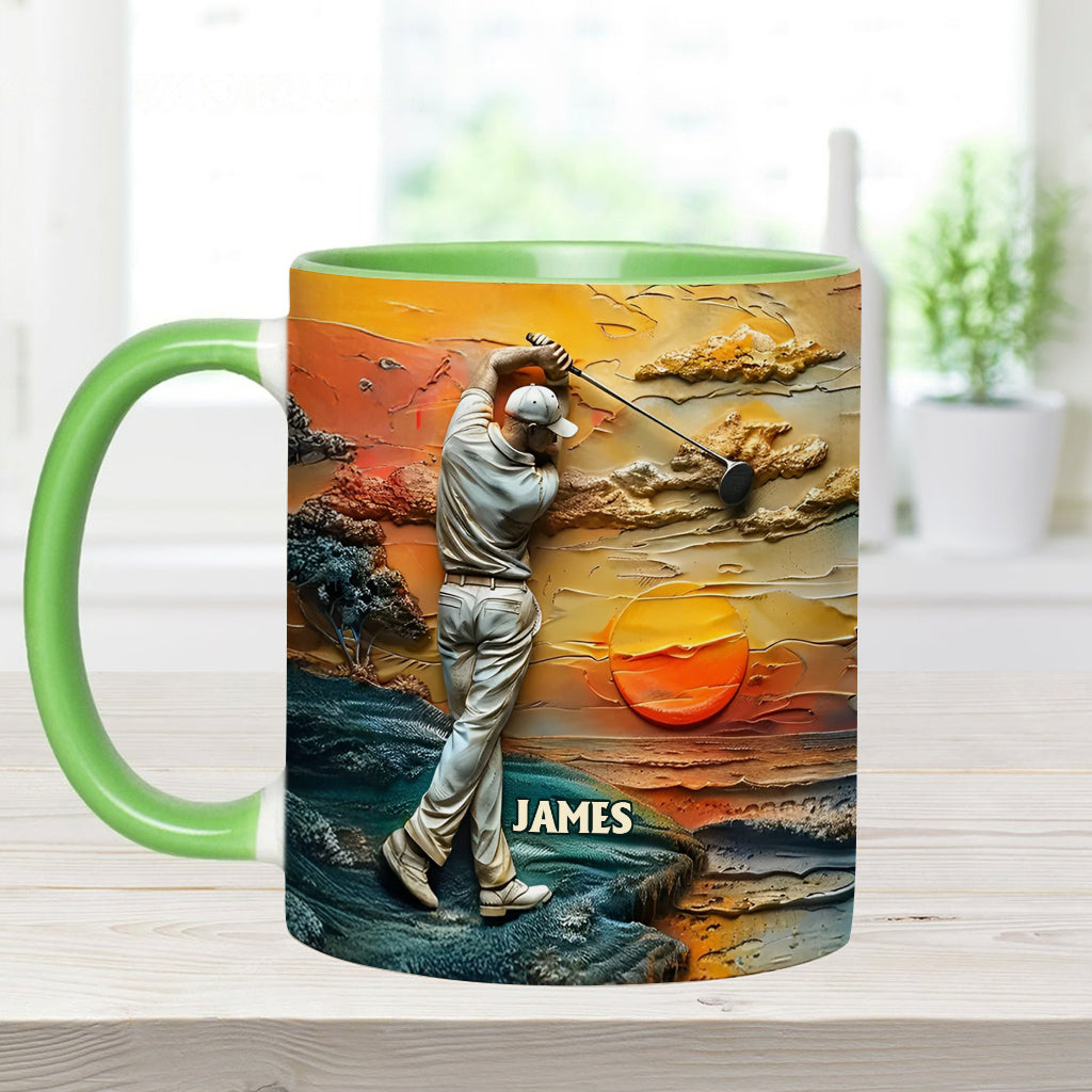 Golf Is My Life - Personalized Golf Accent Mug