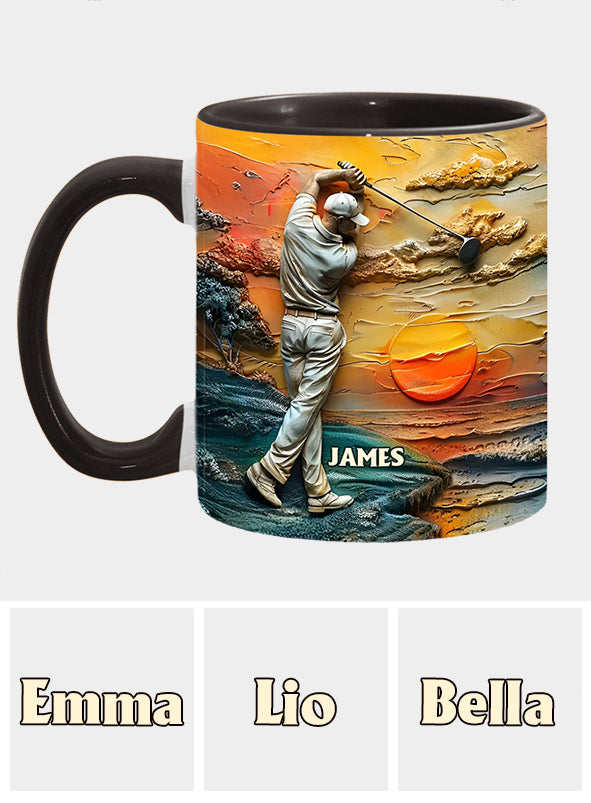 Golf Is My Life - Personalized Golf Accent Mug