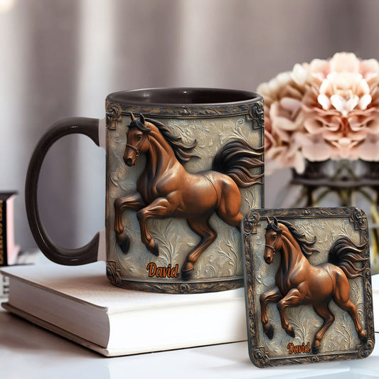 Cooles Pferd – Personalisierte Tasse mit Pferdemotiv