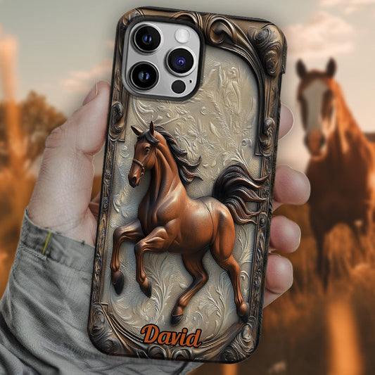 Love Horse - Personalized Horse Full Print Phone Case