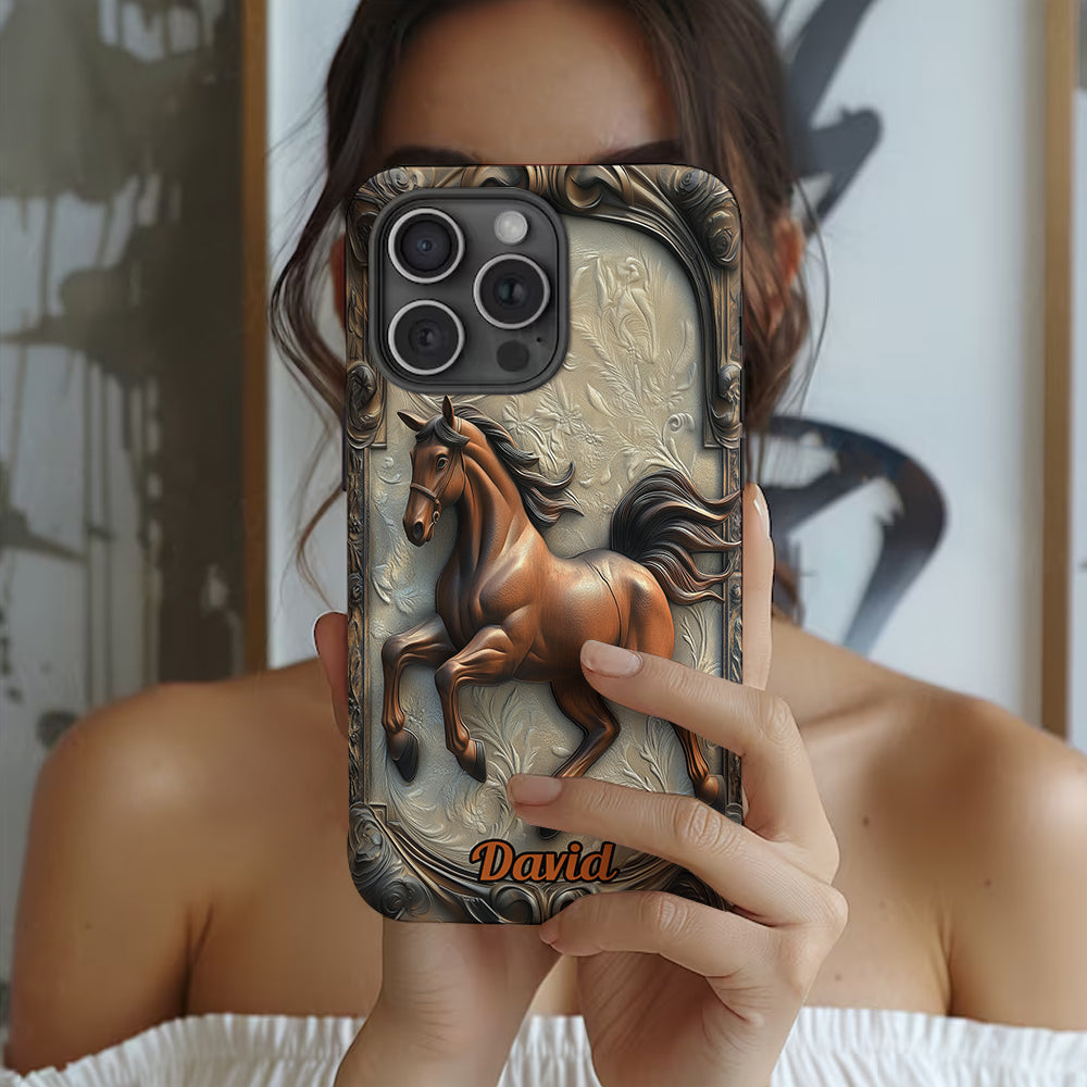 Liebe zum Pferd – Personalisierte Handyhülle mit Pferdemotiv