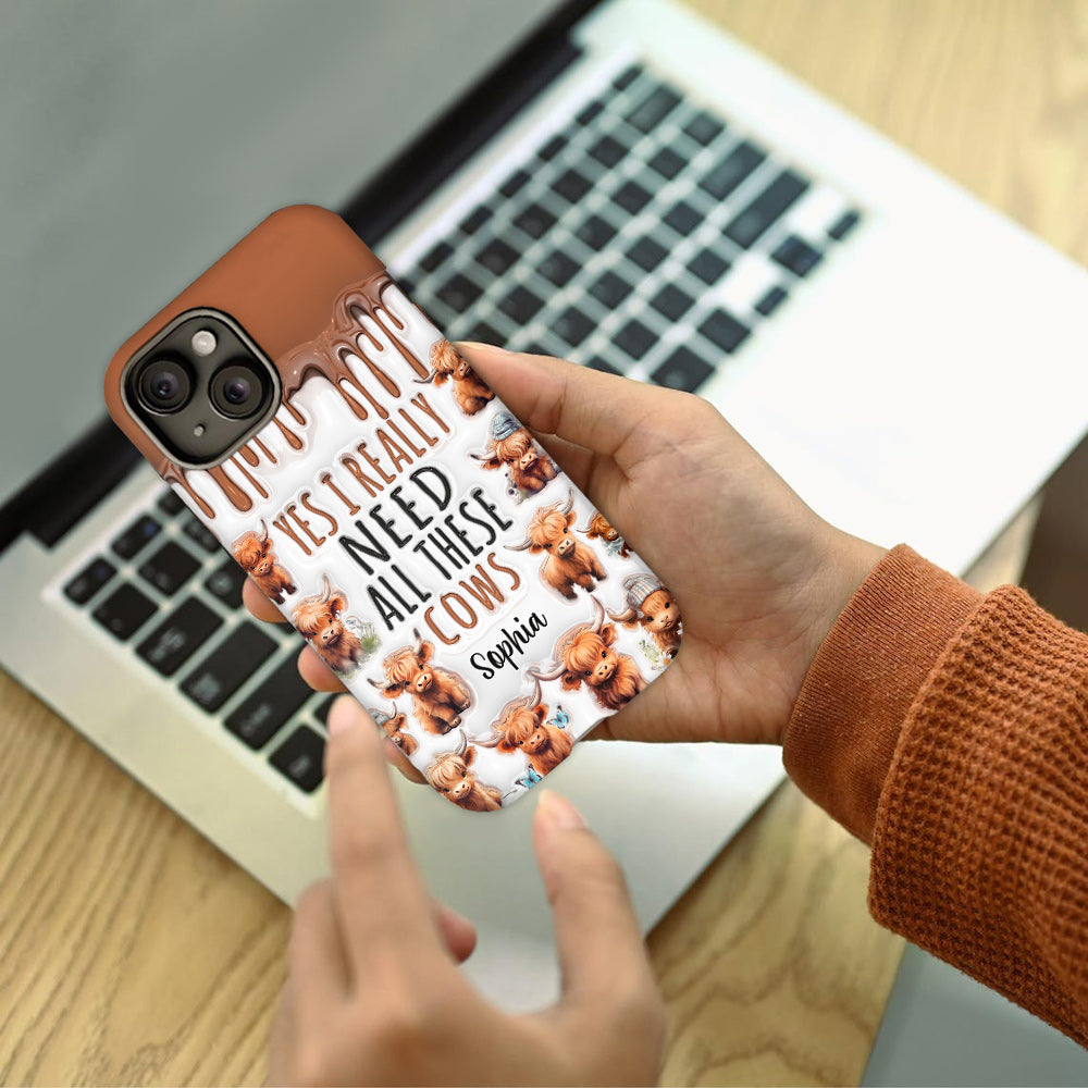 Yes I Really Need All These Cows - Personalized Full Print Phone Case