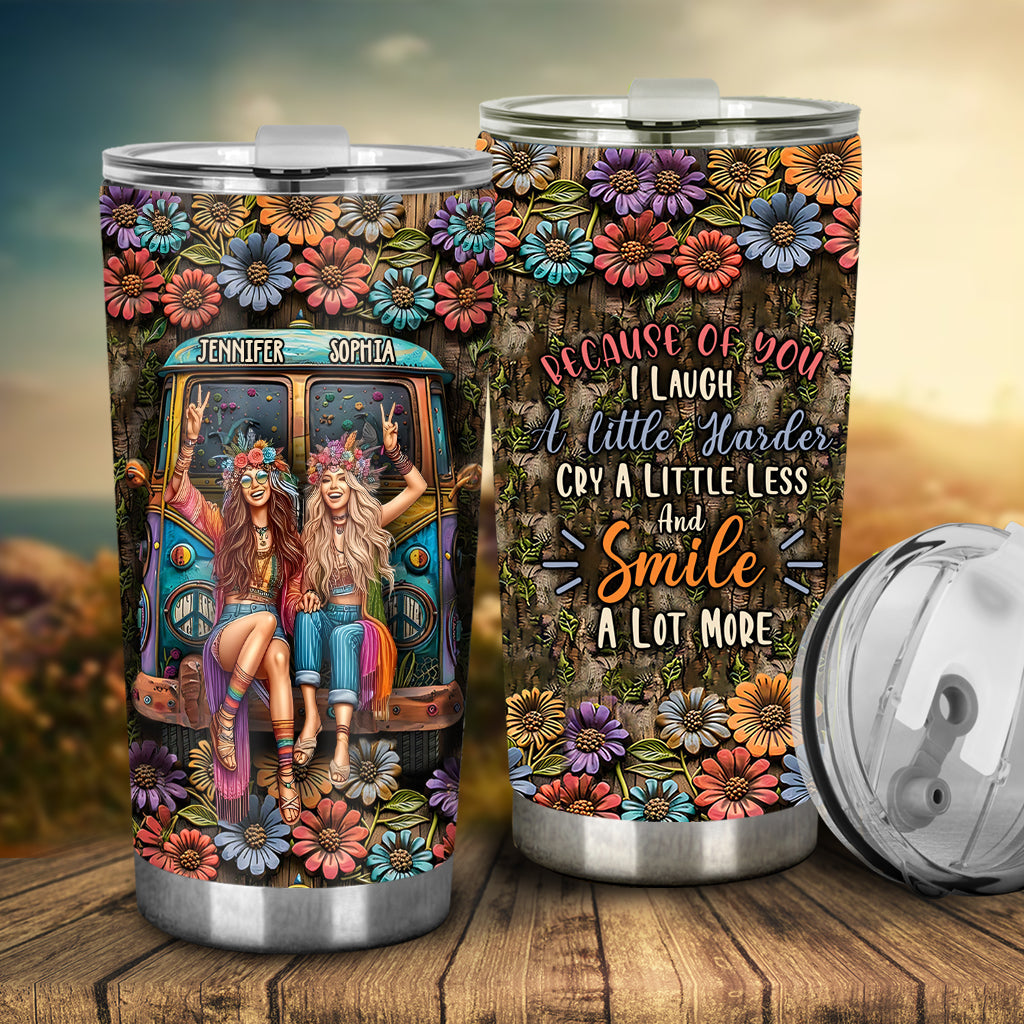 Weil du mich ein bisschen lauter lachen lässt – personalisierter Hippie-Becher