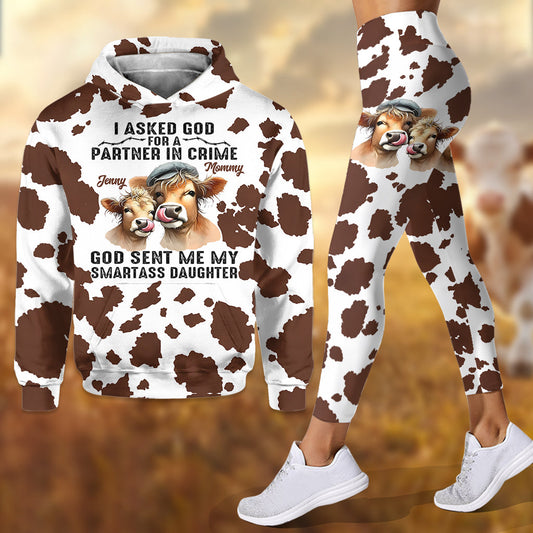 I Asked God For A Partner - Personalized Mother Hoodie and Leggings
