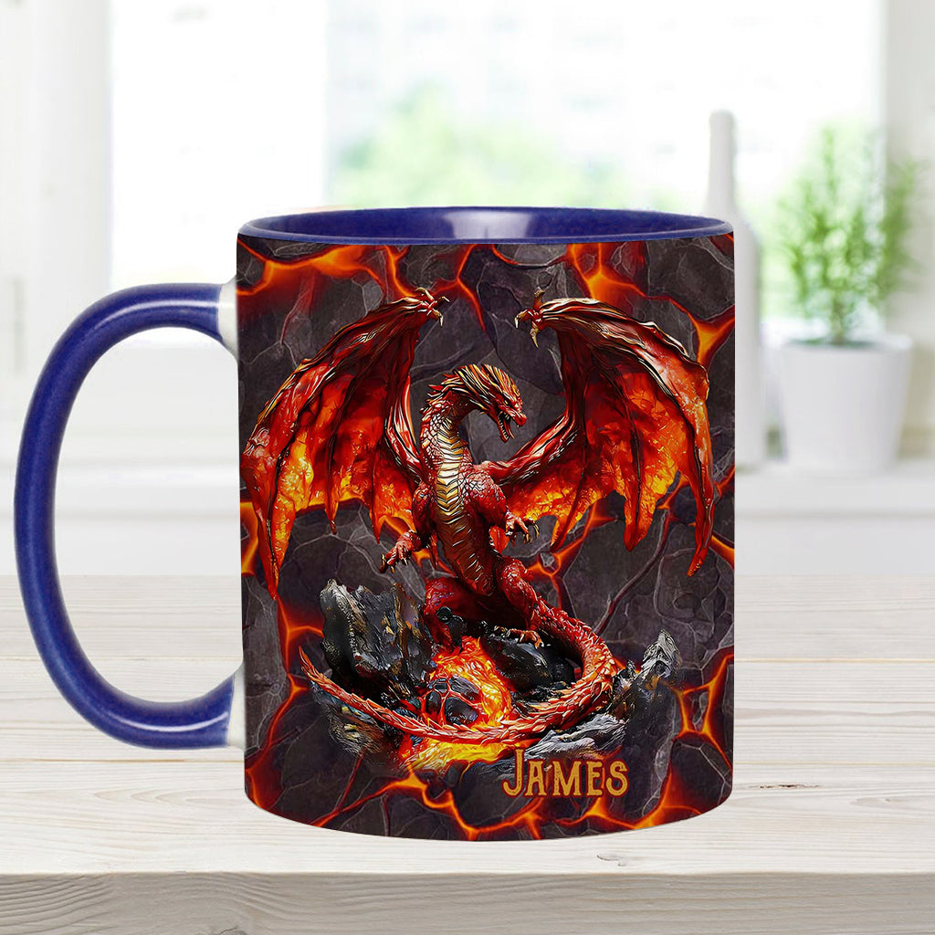 Fire Dragon - Personalized Dragon Accent Mug