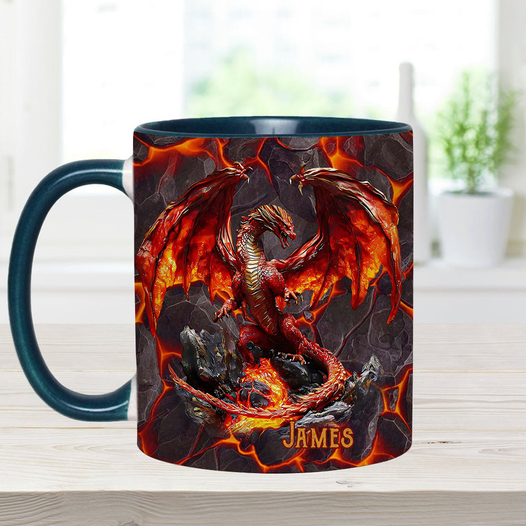 Fire Dragon - Personalized Dragon Accent Mug