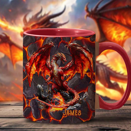 Feuerdrache - Personalisierte Tasse mit Drachenmotiv