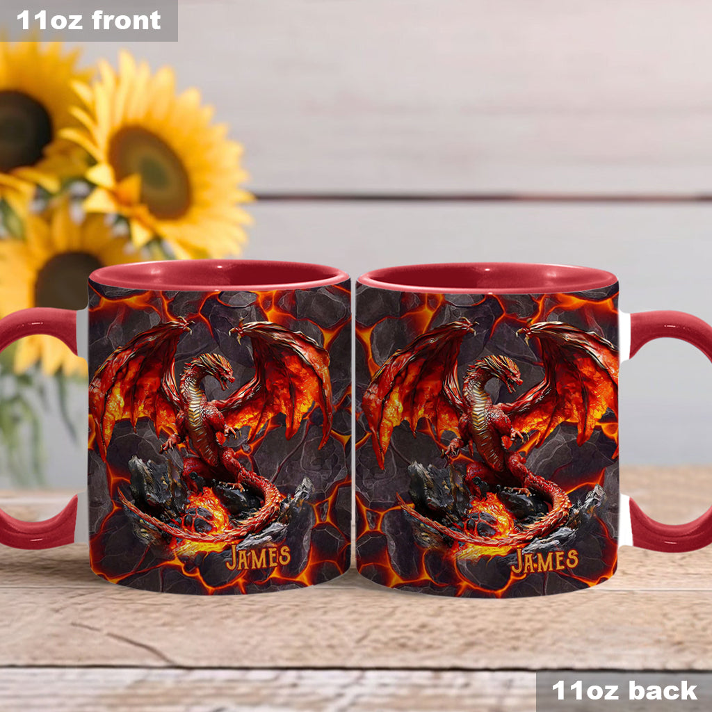 Fire Dragon - Personalized Dragon Accent Mug