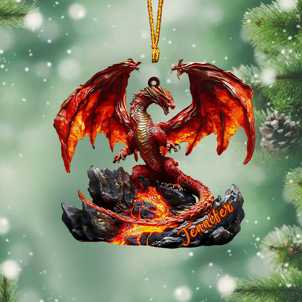 Fire Dragon - Personalized Dragon Ornament