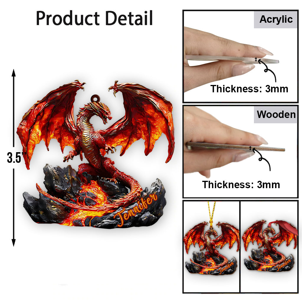 Fire Dragon - Personalized Dragon Ornament