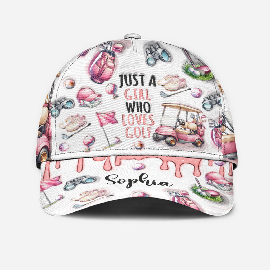 Einfach ein Mädchen, das Golf liebt – personalisierte Golf Classic Cap