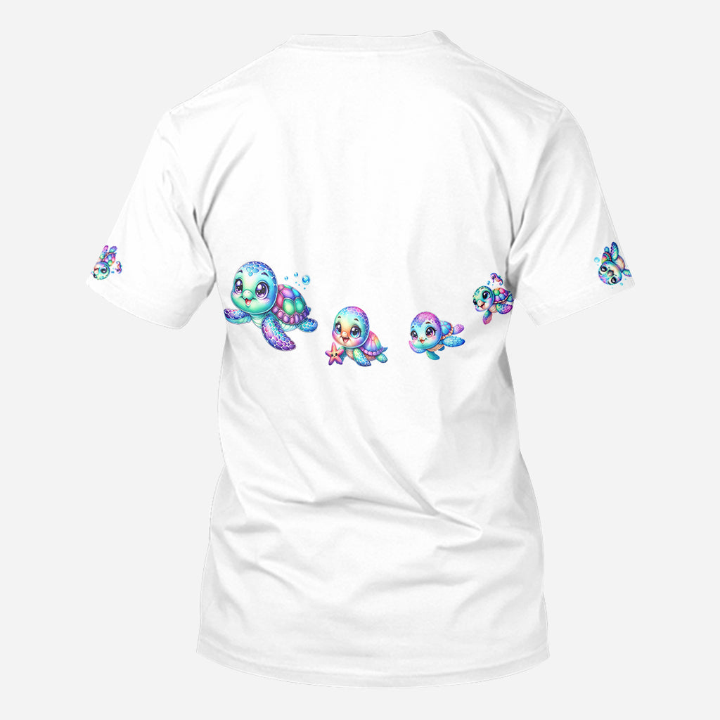 Ich liebe Schildkröten – Personalisiertes T-Shirt mit Schildkrötenmuster