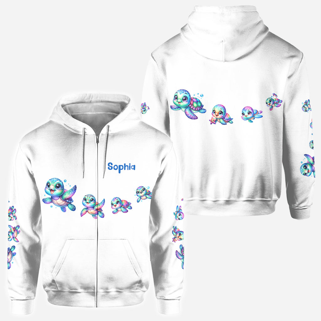 Ich liebe Schildkröten – Personalisiertes T-Shirt mit Schildkrötenmuster