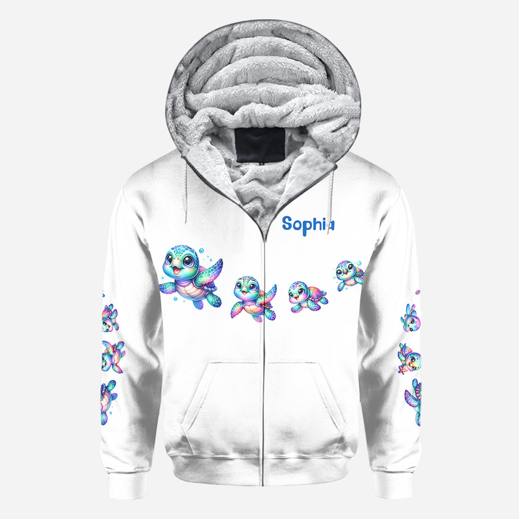 Ich liebe Schildkröten – Personalisiertes T-Shirt mit Schildkrötenmuster