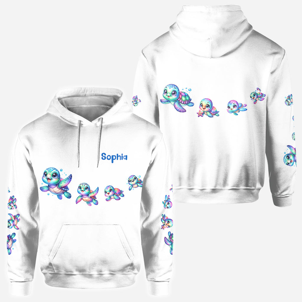 Ich liebe Schildkröten – Personalisiertes T-Shirt mit Schildkrötenmuster