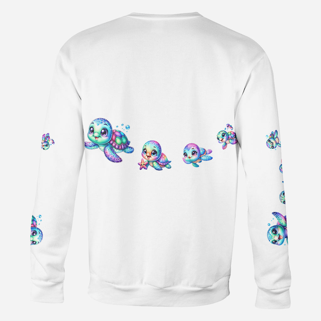 Ich liebe Schildkröten – Personalisiertes T-Shirt mit Schildkrötenmuster