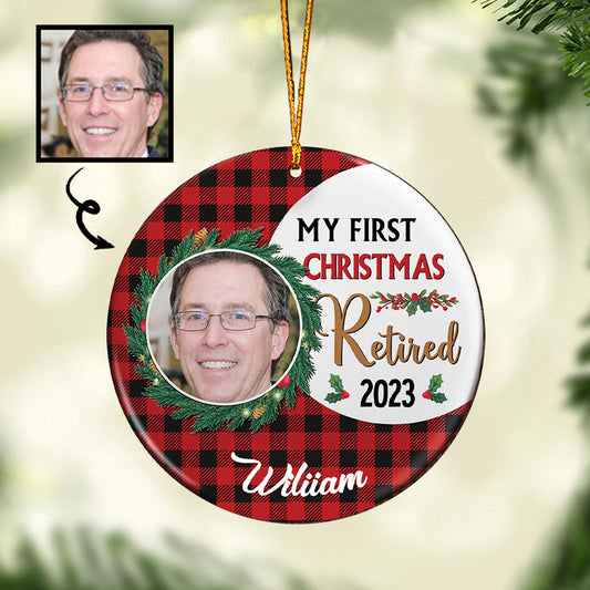 First Christmas Retired - Personalized Retired Ornament