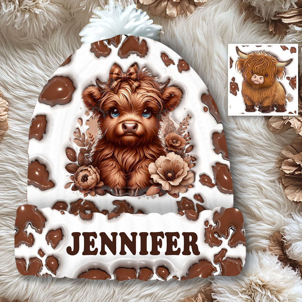 Wunderschöne Highland-Kuh - personalisierte Mütze