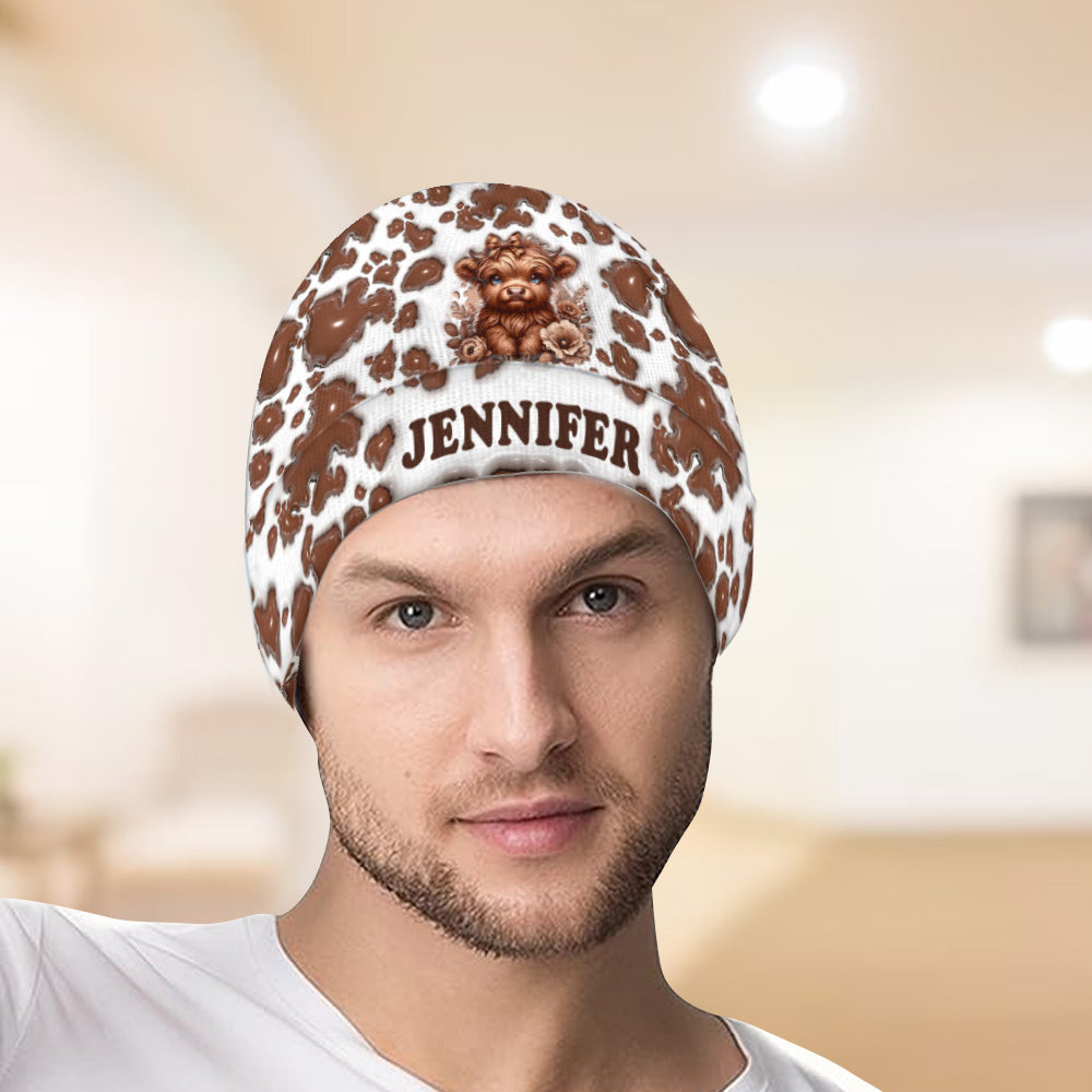 Wunderschöne Highland-Kuh - personalisierte Mütze