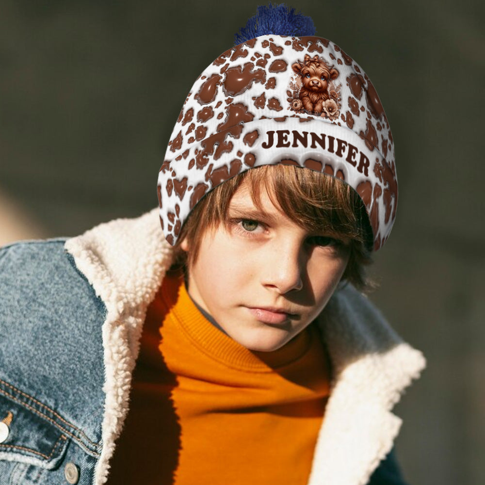 Wunderschöne Highland-Kuh - personalisierte Mütze