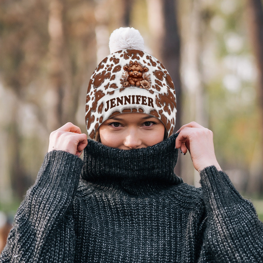 Wunderschöne Highland-Kuh - personalisierte Mütze