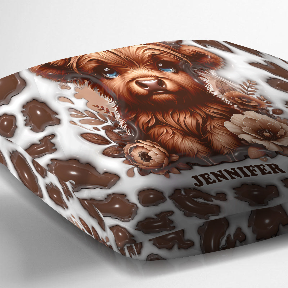 Beautiful Highland Cow - Personalized Throw Pillow