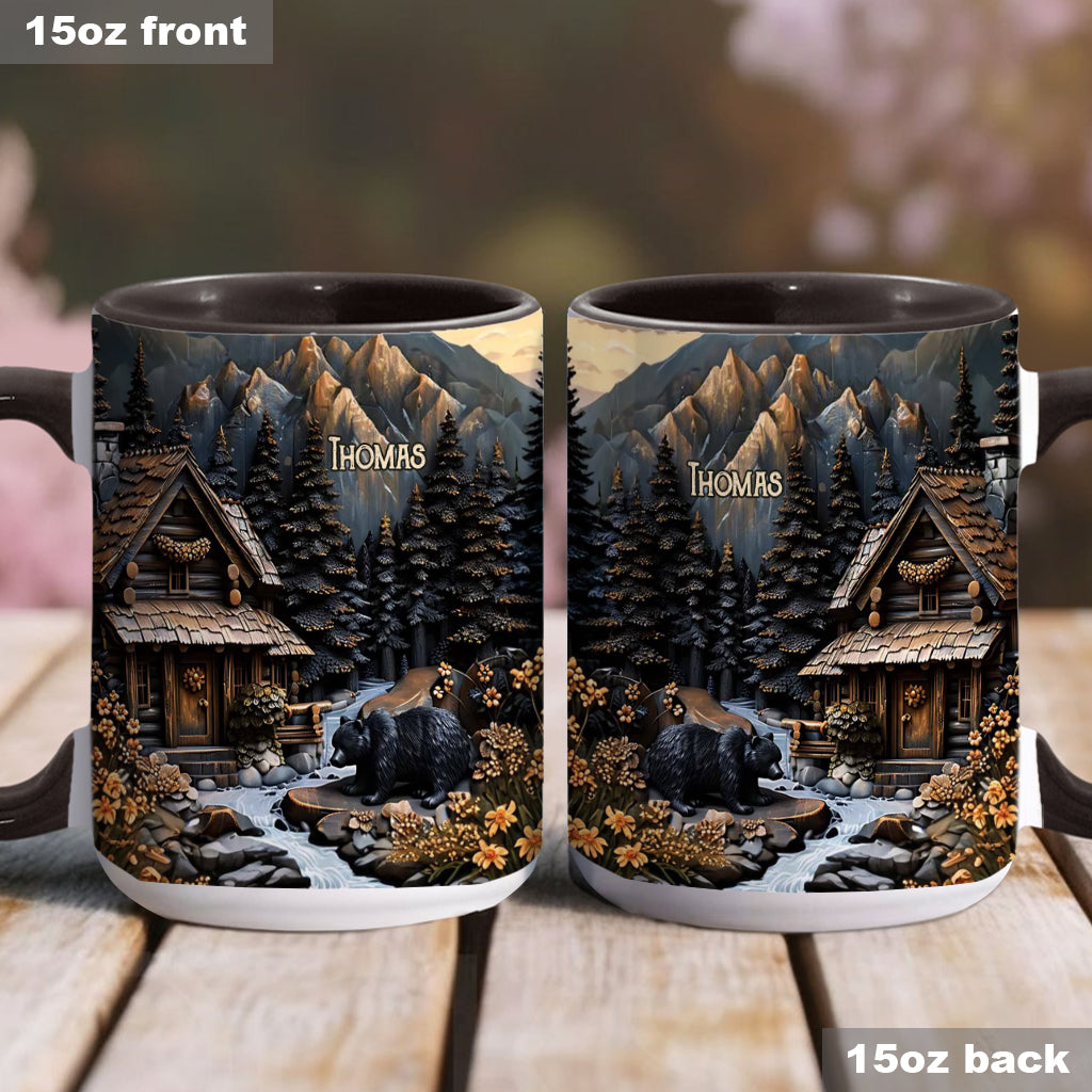 Schwarzbär - Personalisierte Tasse mit Jagdmotiv