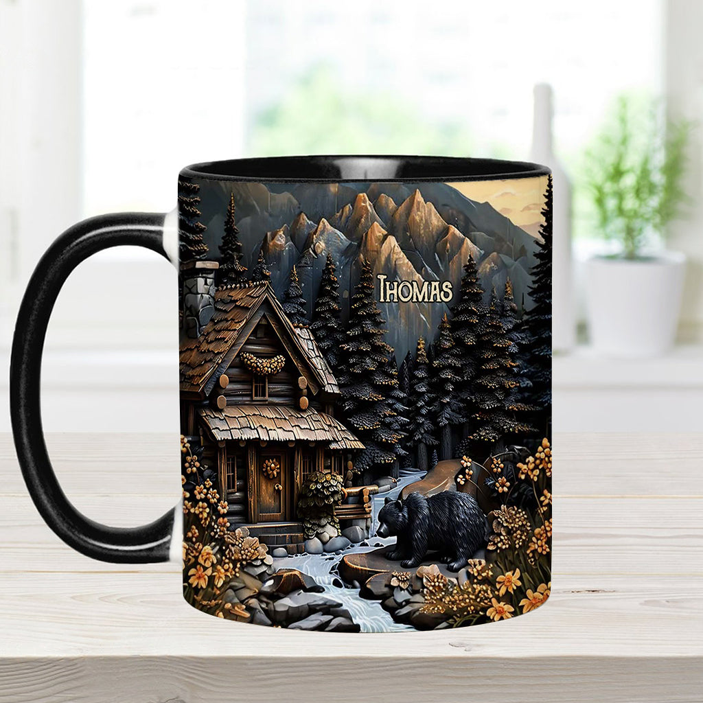 Schwarzbär - Personalisierte Tasse mit Jagdmotiv