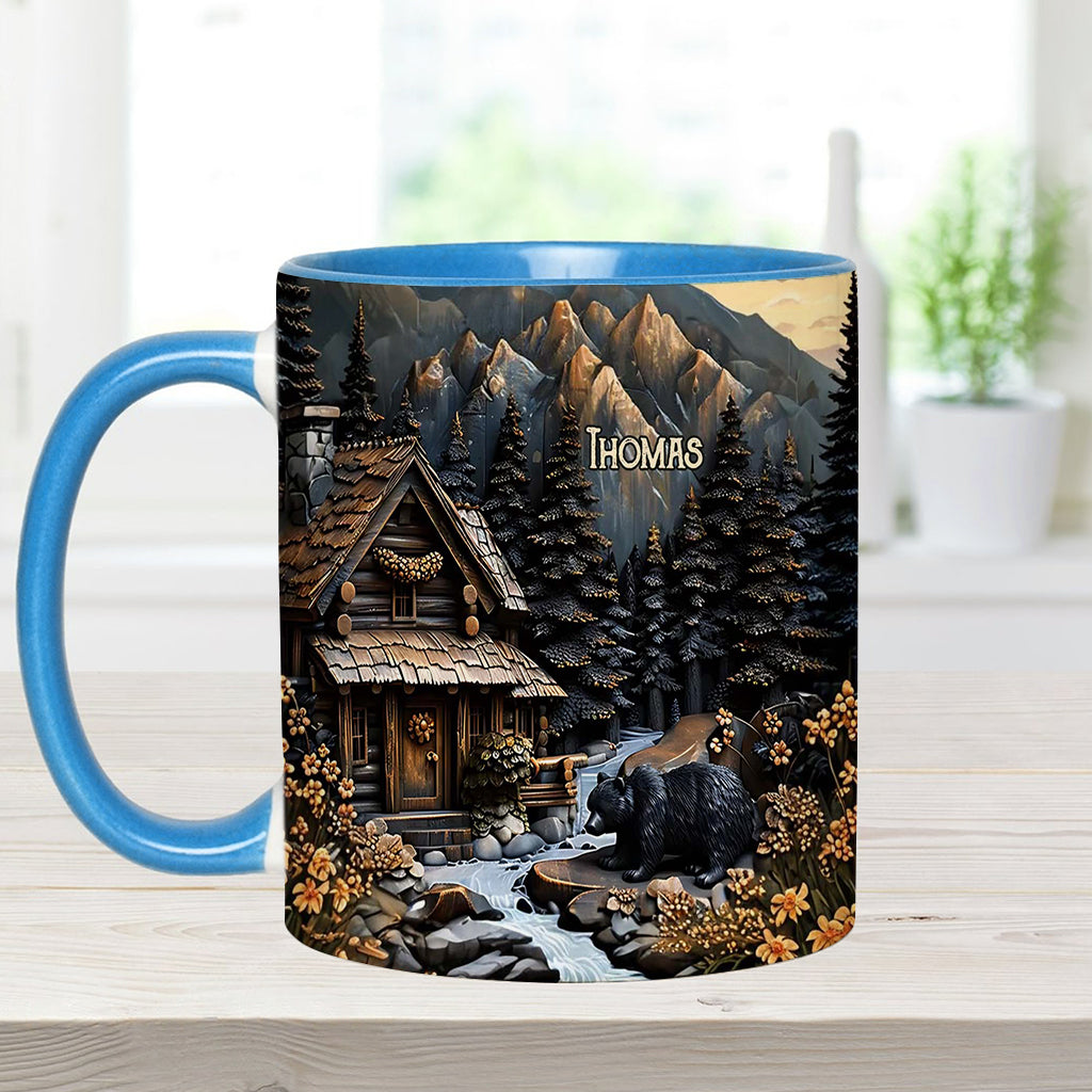 Schwarzbär - Personalisierte Tasse mit Jagdmotiv