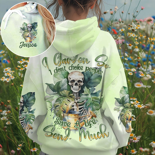 I Garden So I Don't Choke People - Personalized Gardening All Over Shirt