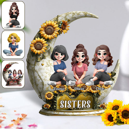 Schwestern – Personalisierte Acrylplakette in individueller Form für beste Freundinnen