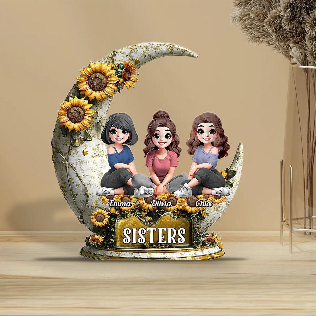 Schwestern – Personalisierte Acrylplakette in individueller Form für beste Freundinnen