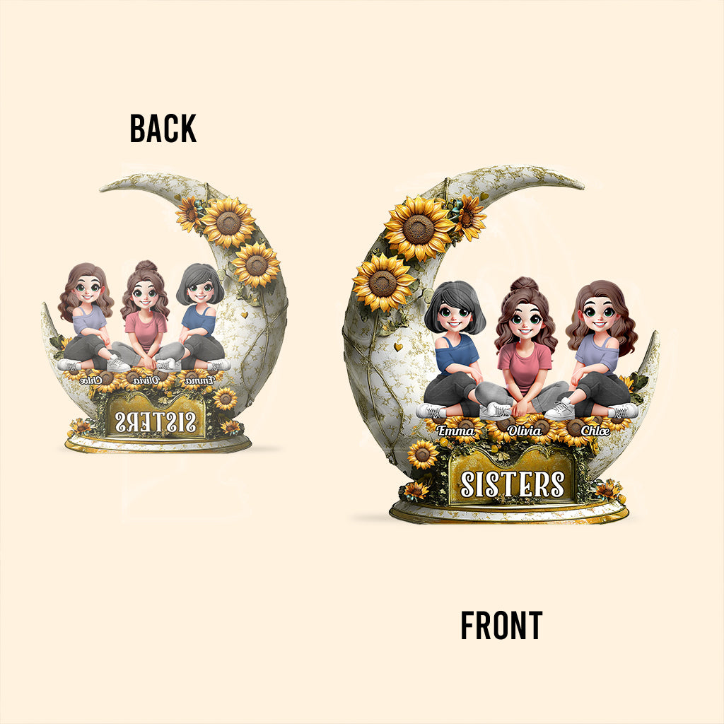 Schwestern – Personalisierte Acrylplakette in individueller Form für beste Freundinnen