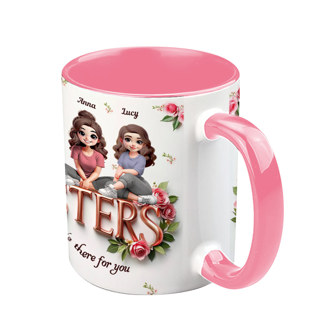 Schwestern - Personalisierte Tasse mit dem Aufdruck „Beste Freundin“
