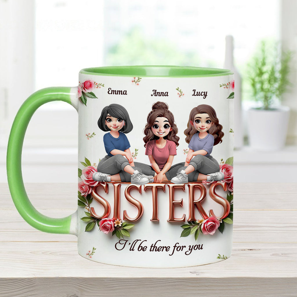 Schwestern - Personalisierte Tasse mit dem Aufdruck „Beste Freundin“