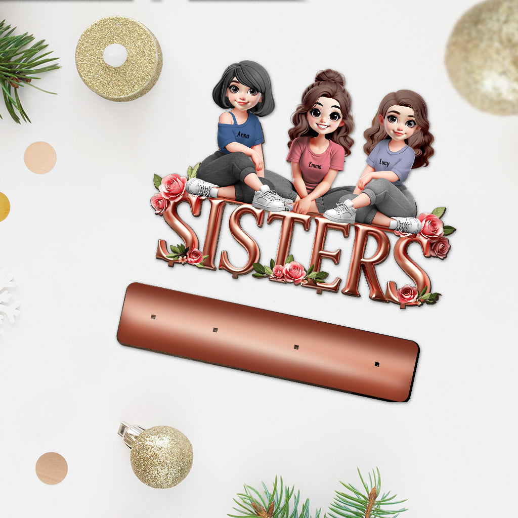 Schwestern - Personalisierte beste Freundin 1-lagige große freistehende