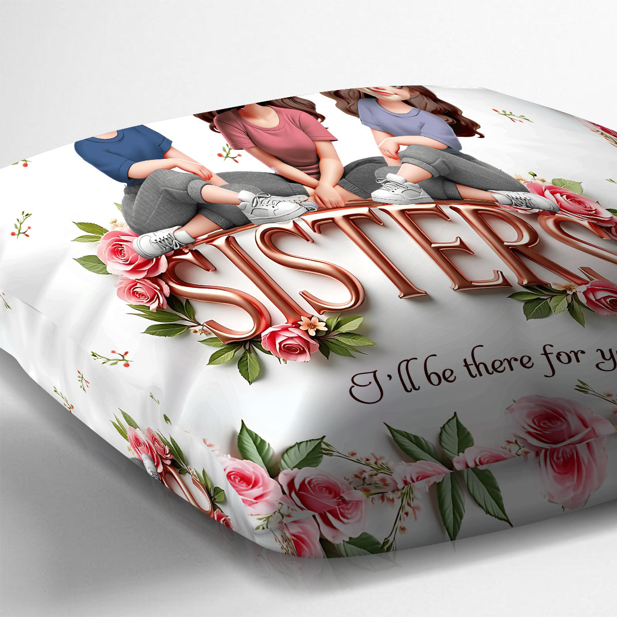 Sisters - Personalized Bestie Throw Pillow