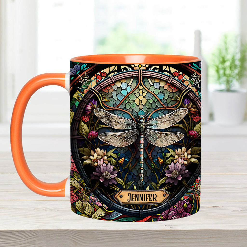 Beautiful Dragonfly - Personalized Gardening Accent Mug