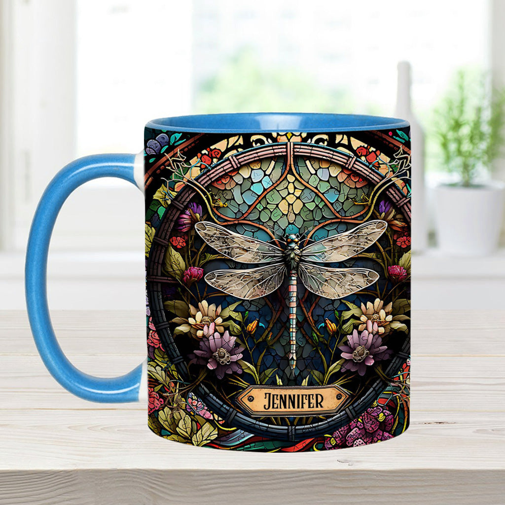 Beautiful Dragonfly - Personalized Gardening Accent Mug