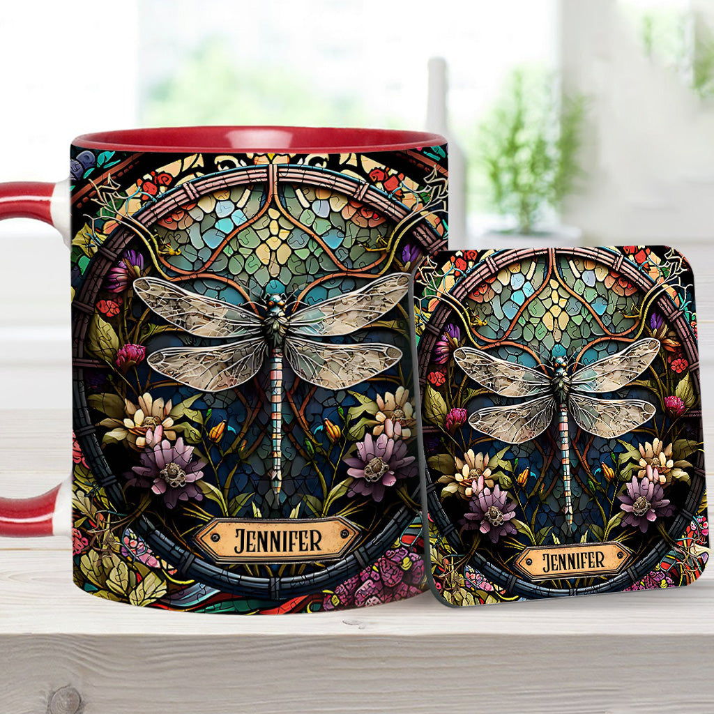 Beautiful Dragonfly - Personalized Gardening Accent Mug