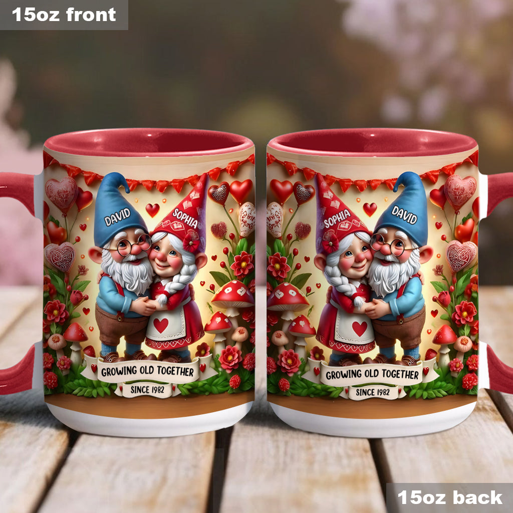 Gemeinsam wachsen – Personalisierte Tasse mit Ehepaar-Motiv