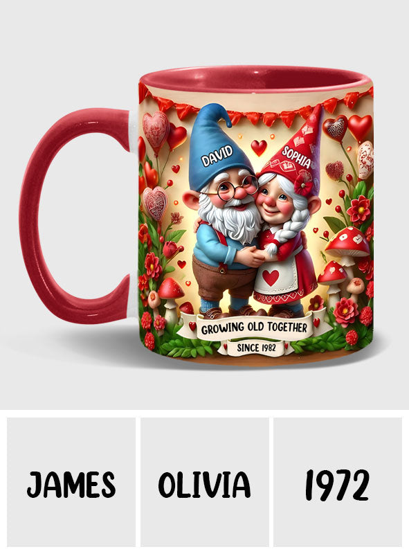 Gemeinsam wachsen – Personalisierte Tasse mit Ehepaar-Motiv