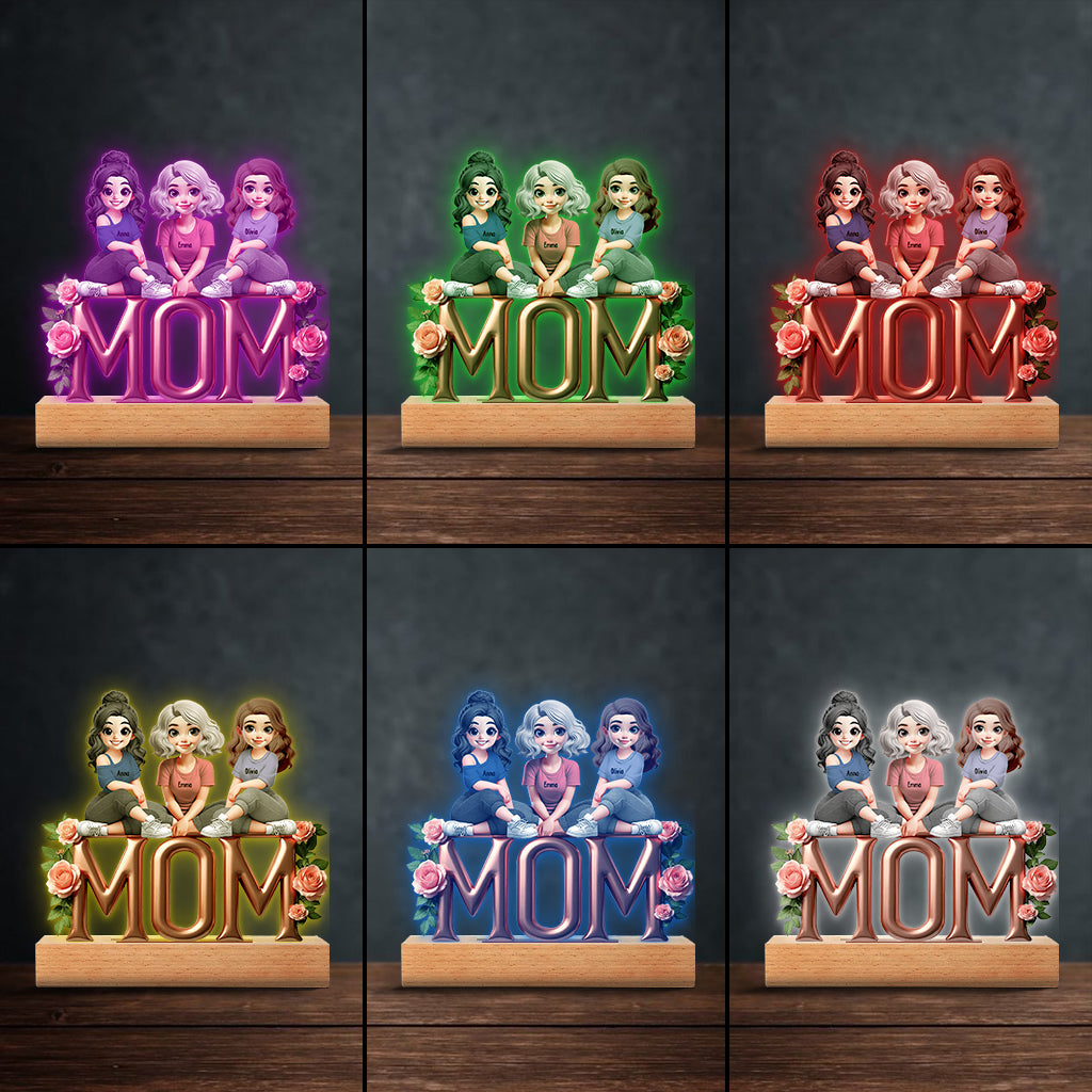 Mutter & Tochter – Personalisierte, mutterförmige Leuchtplatte