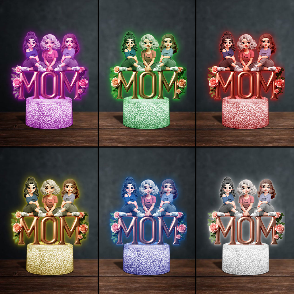 Mutter & Tochter – Personalisierte, mutterförmige Leuchtplatte