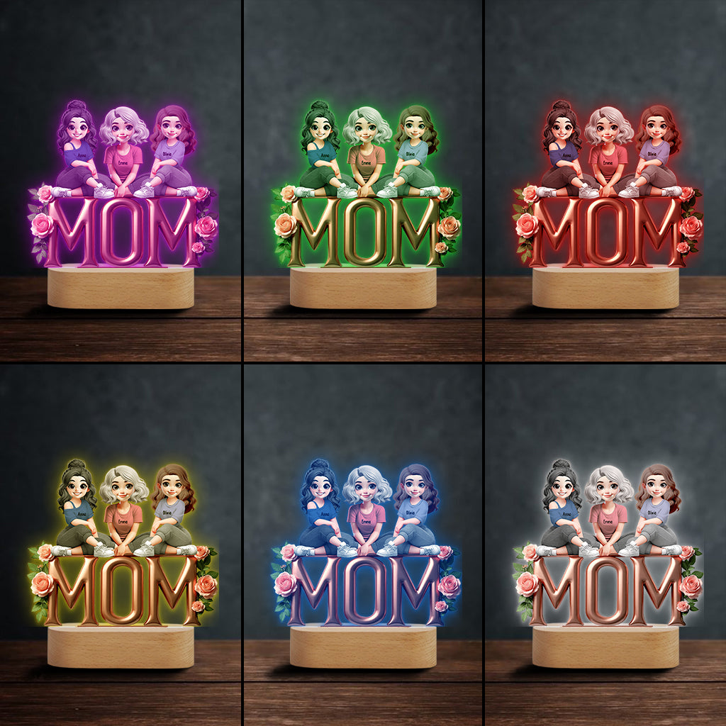 Mutter & Tochter – Personalisierte, mutterförmige Leuchtplatte