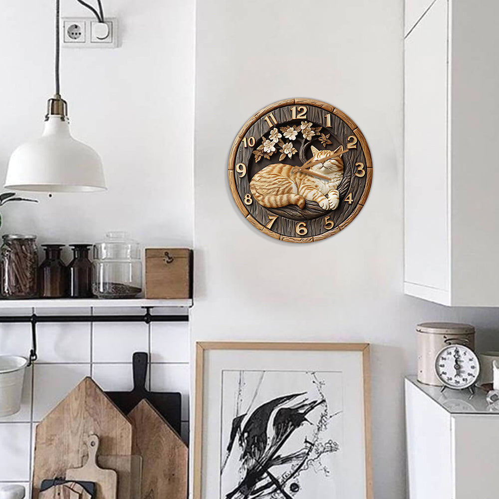 Katzenliebe - Katzen-Wanduhr